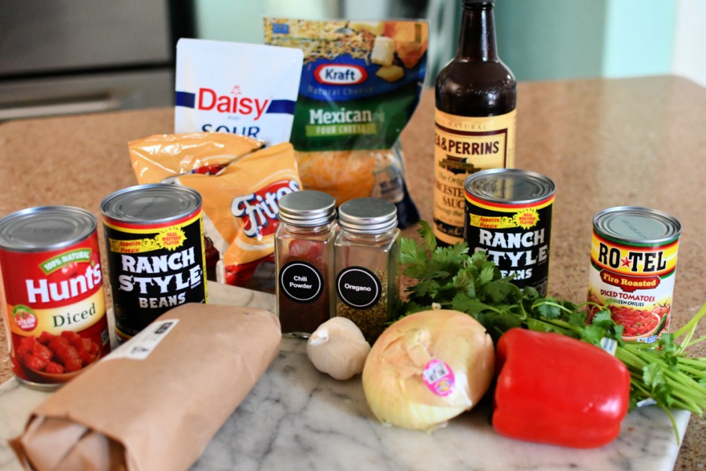 ingredients for chili with ranch beans