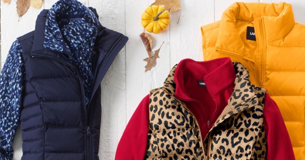 lands end puffer vests
