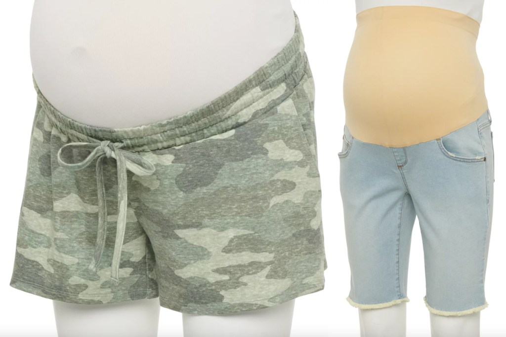maternity shorts at kohls