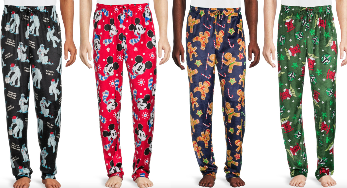 Men’s Holiday Pajama Pants ONLY $7 on Walmart.com | Disney, Star Wars & More Styles
