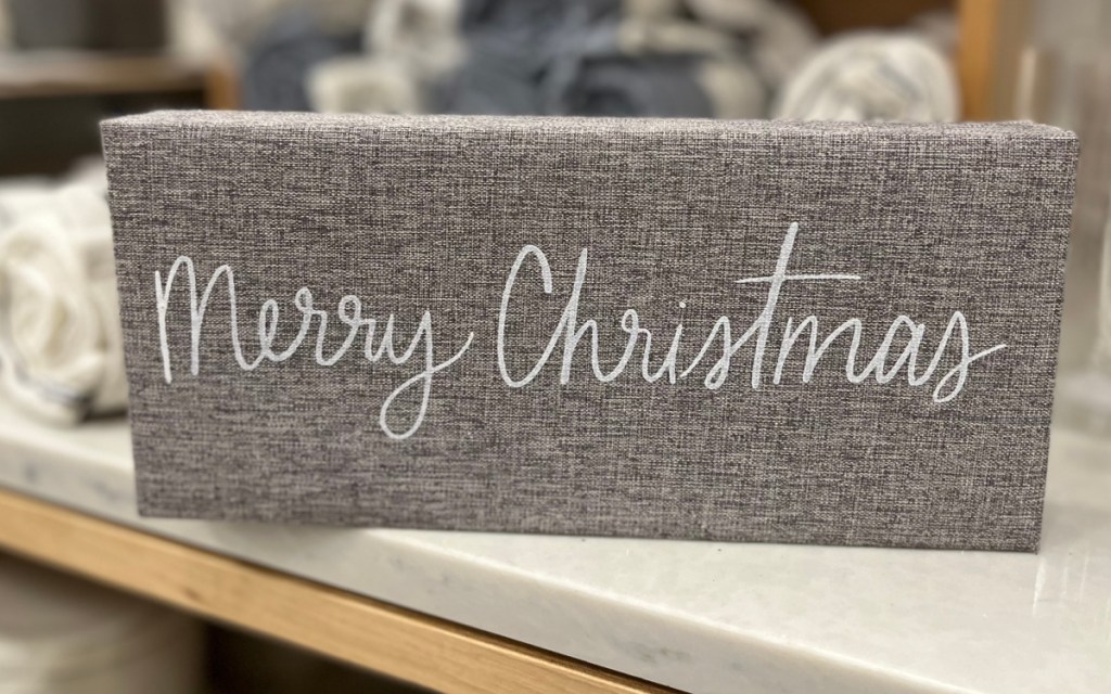 merry christmas tabletop sign