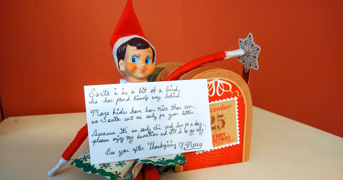 This Reader’s Elf on the Shelf Visited a Little Early This Year