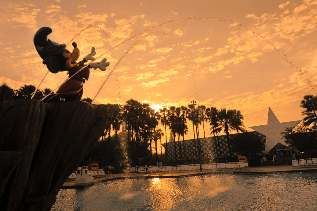 Sorcerer Mickey at Disney's all star resort pool