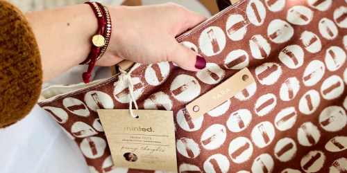 Score FREE Personalization AND Shipping + 15% OFF Minted Bags (Perfect Mother’s Day Gift!)