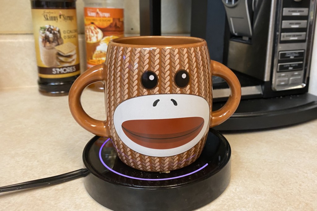 monkey mug heating up