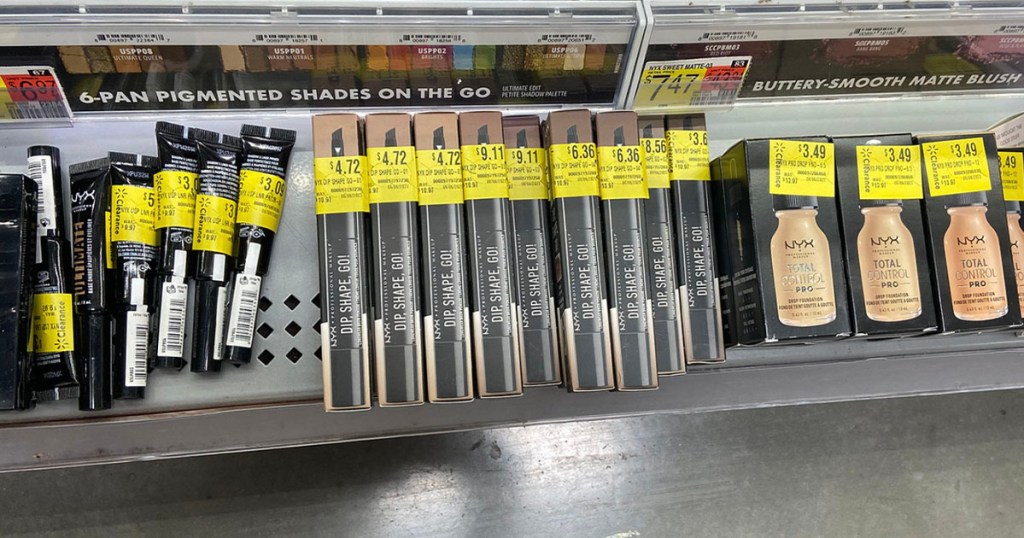 nyx clearance makeup on shelf in walmart