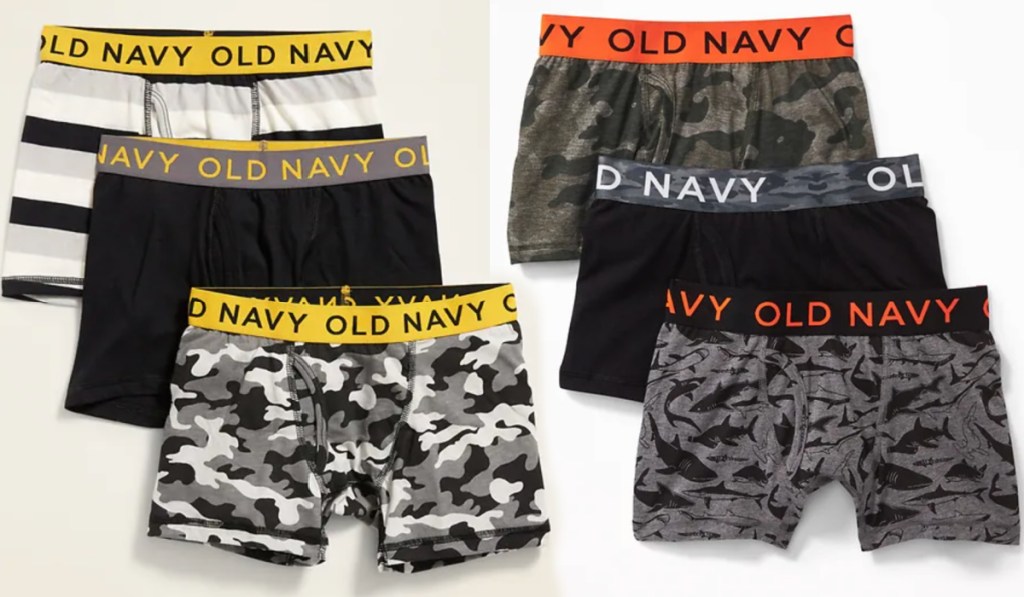 6 pairs of boys underwear