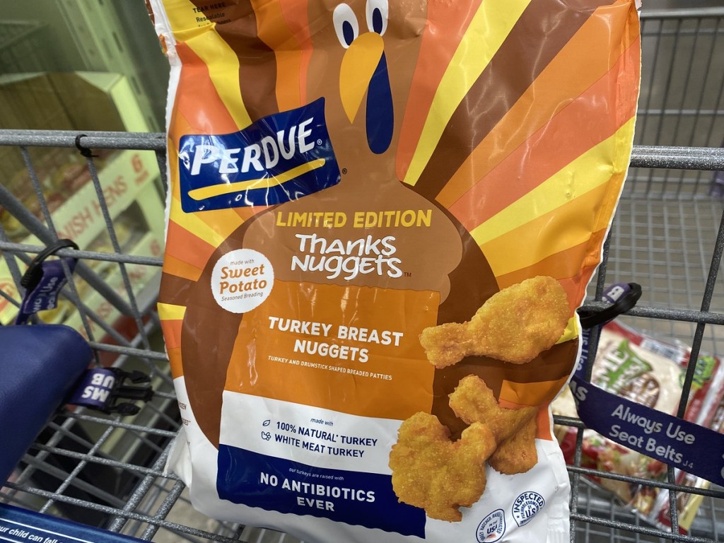 bag of Thanksnuggets in shopping cart