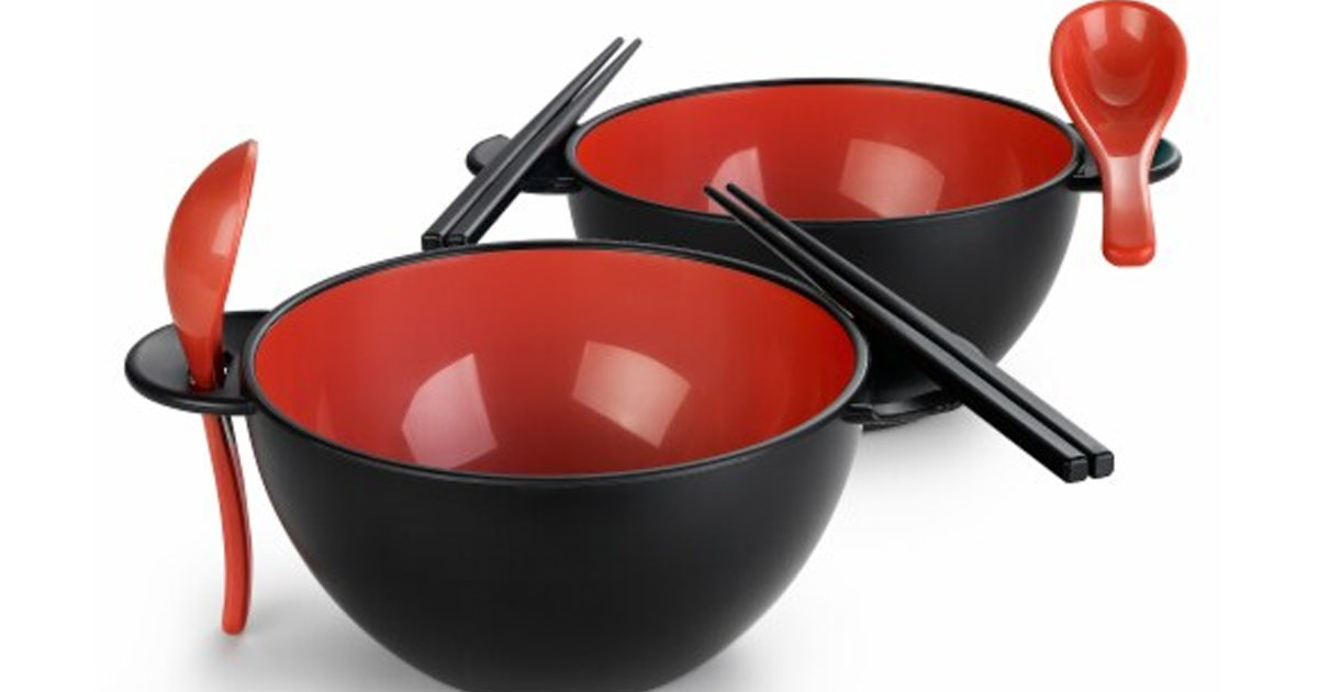 Ramen Bowl 6-Piece Set Only $11.85 on Walmart.com (Reg. $25) | Includes Bowls, Chopsticks, & Spoons