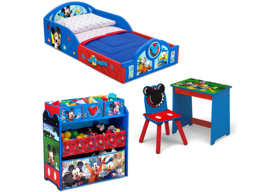 Disney Mickey Mouse 4-Piece Room-in-a-Box Bedroom Set by Delta Children