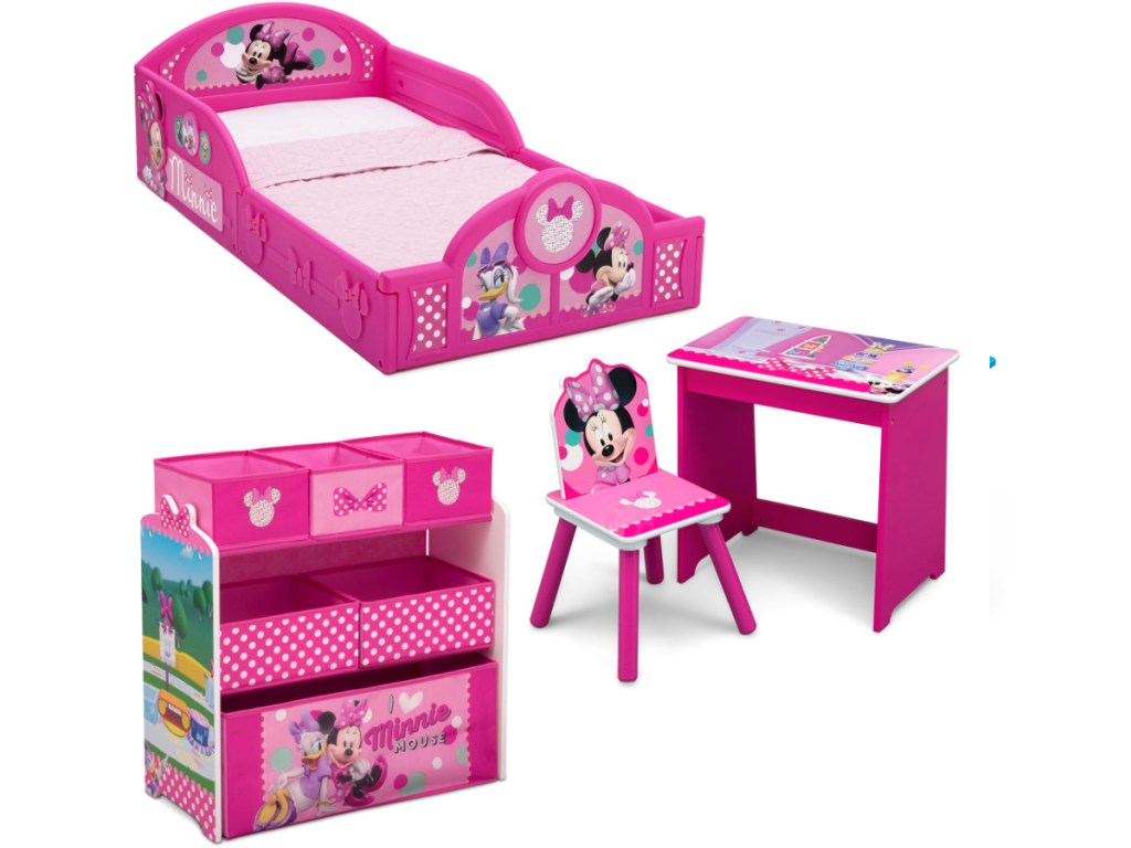 Disney Minnie Mouse 4-Piece Room-in-a-Box Bedroom Set by Delta Children