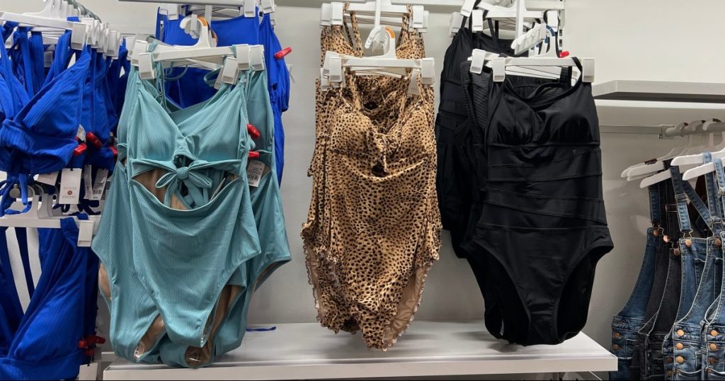one piece swimsuits in store at target