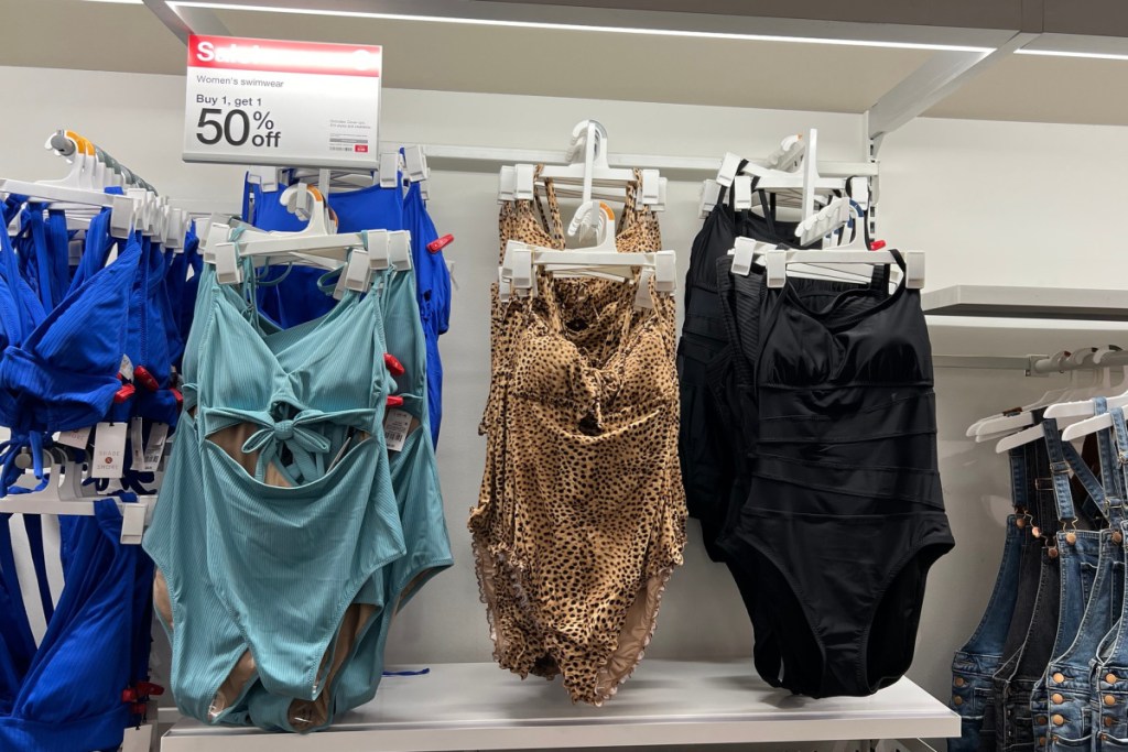 one piece swimsuits in store at target