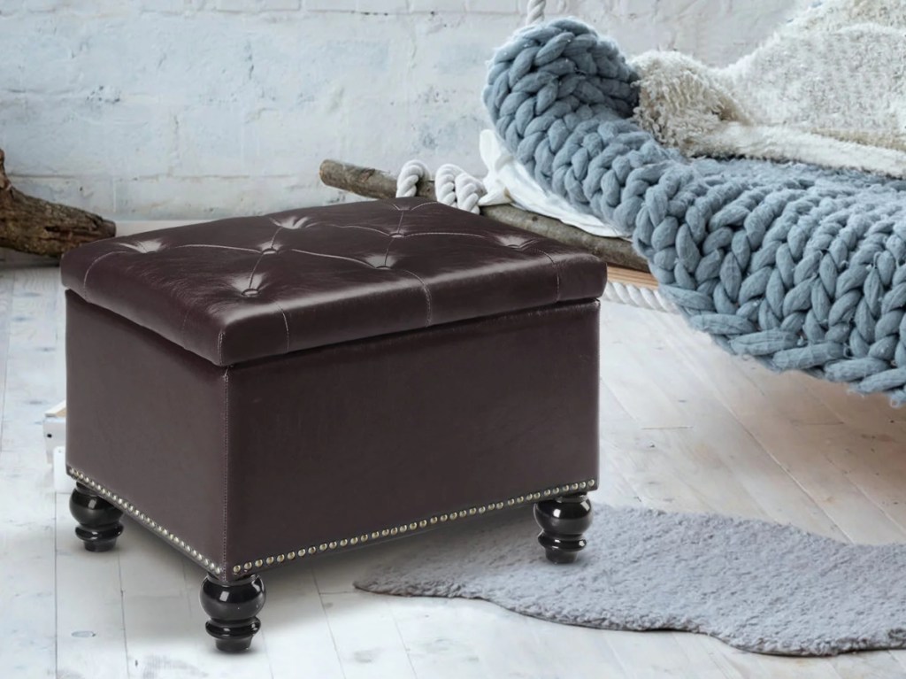storage ottoman in living room