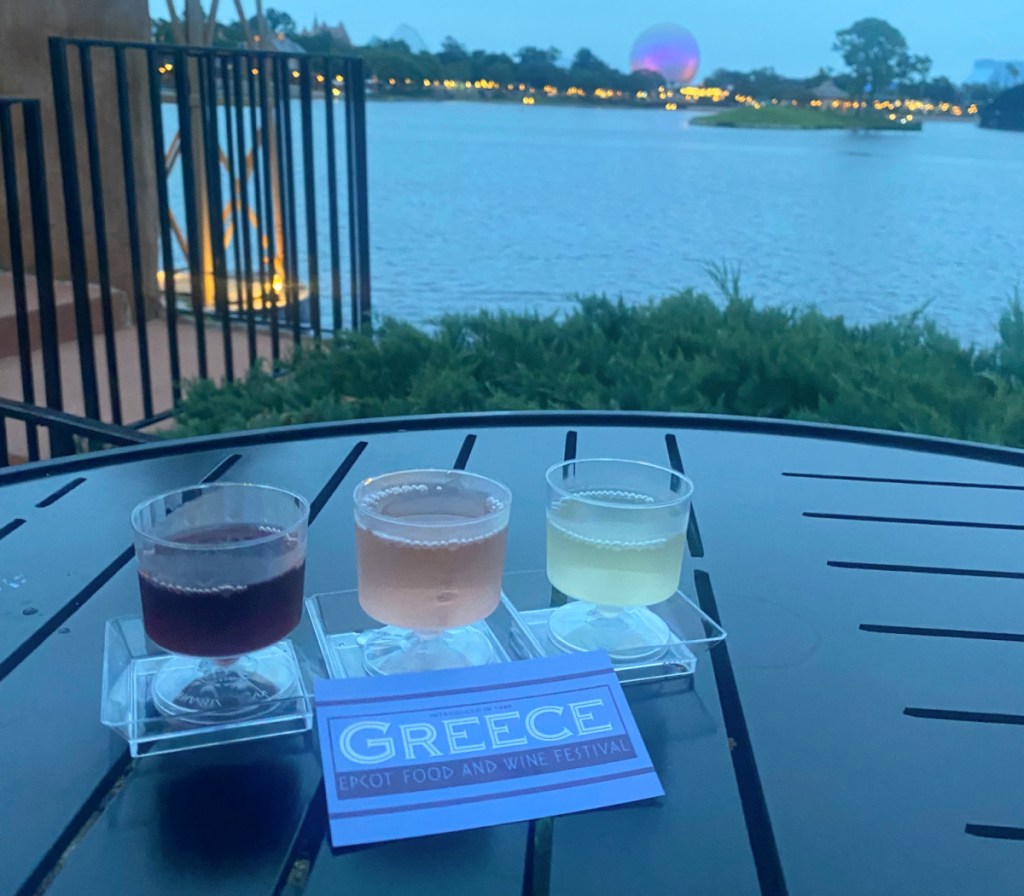 wine flight from epcot's food and wine
