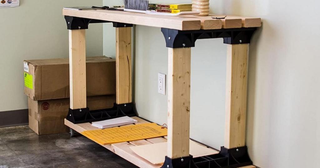 2x4 basics custom workbench and shelving system
