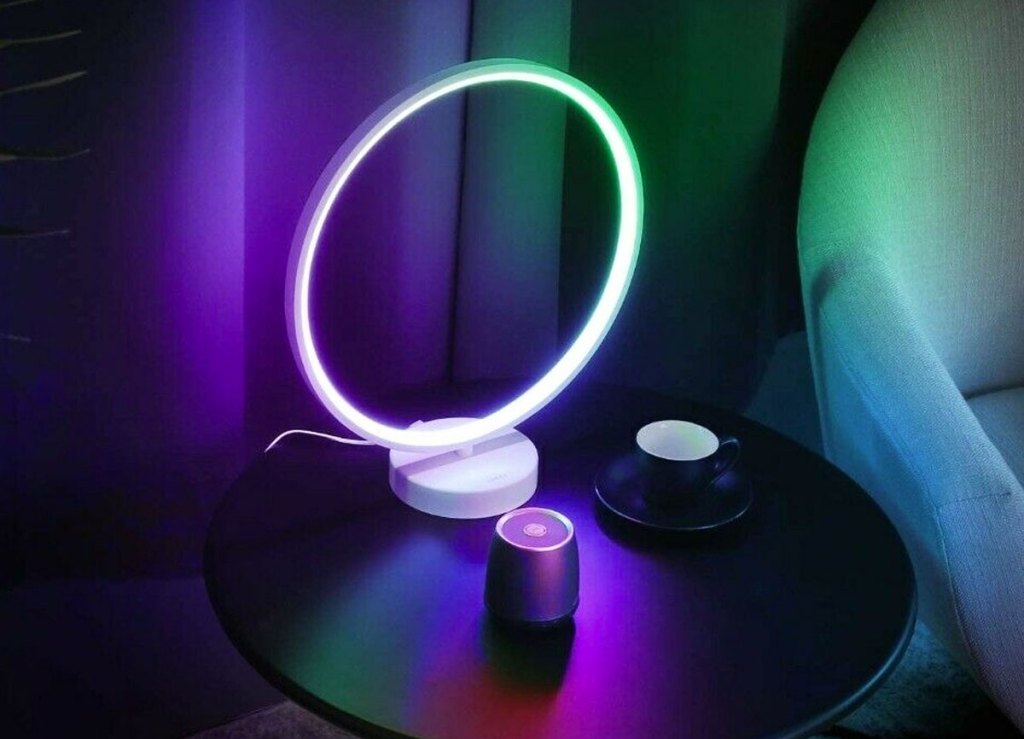 multi color ring shaped lamp