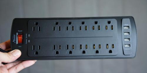 Surge Protector w/ 12 Outlets & 4 USB Ports Only $17.99 on Amazon | Over 14,000 5-Star Reviews