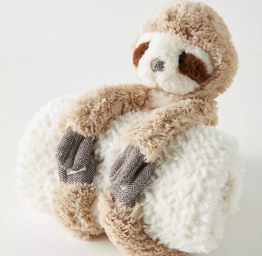 Anthro Sloth Baby Blanket