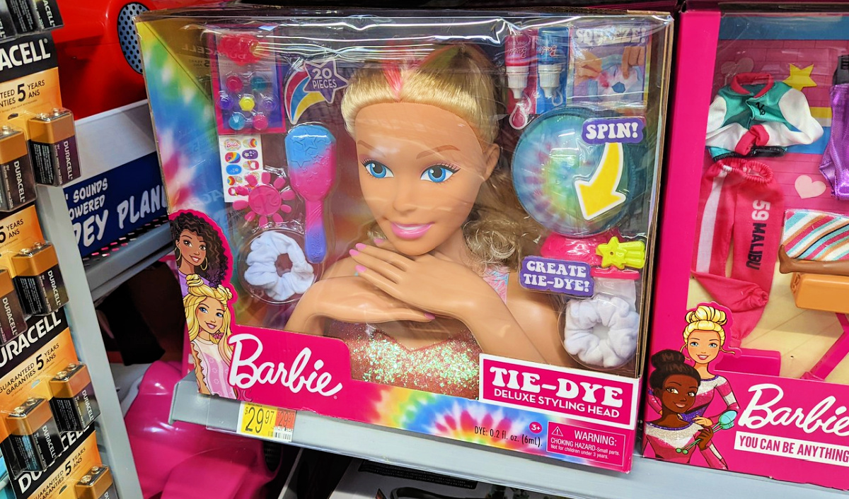 barbie tie dye head