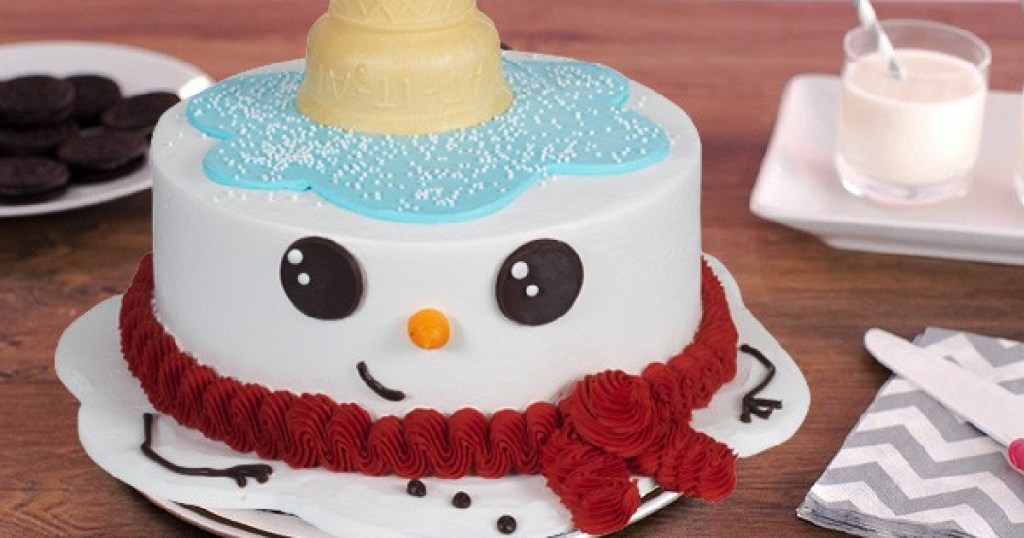 Baskin Robbins snowman cake