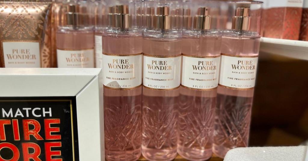 bath and body works fragrance mist bottles in store