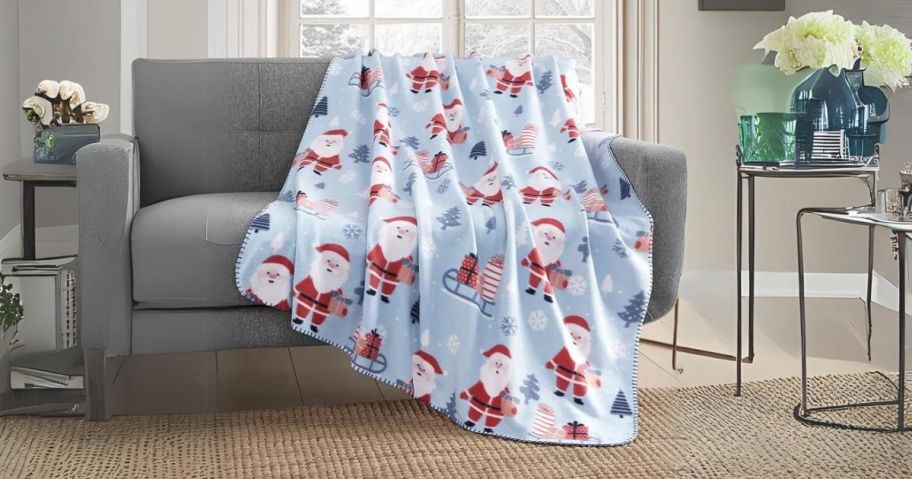 65% Off Holiday Printed Fleece Throw Blankets on Macy’s.com