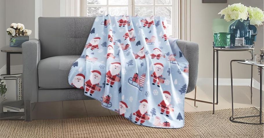 65% Off Holiday Printed Fleece Throw Blankets on Macy’s.com