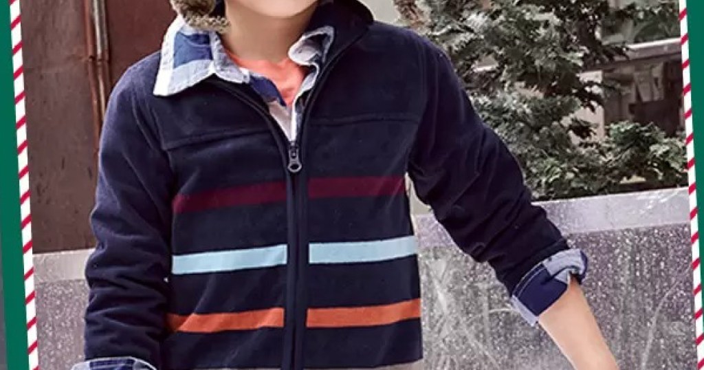 Boy wearing Osh Kosh B' Gosh Striped Cozie