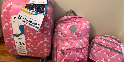 Kids 5-Piece Luggage Sets from $63.99 Shipped on Amazon or Macy’s.com (Regularly $180)