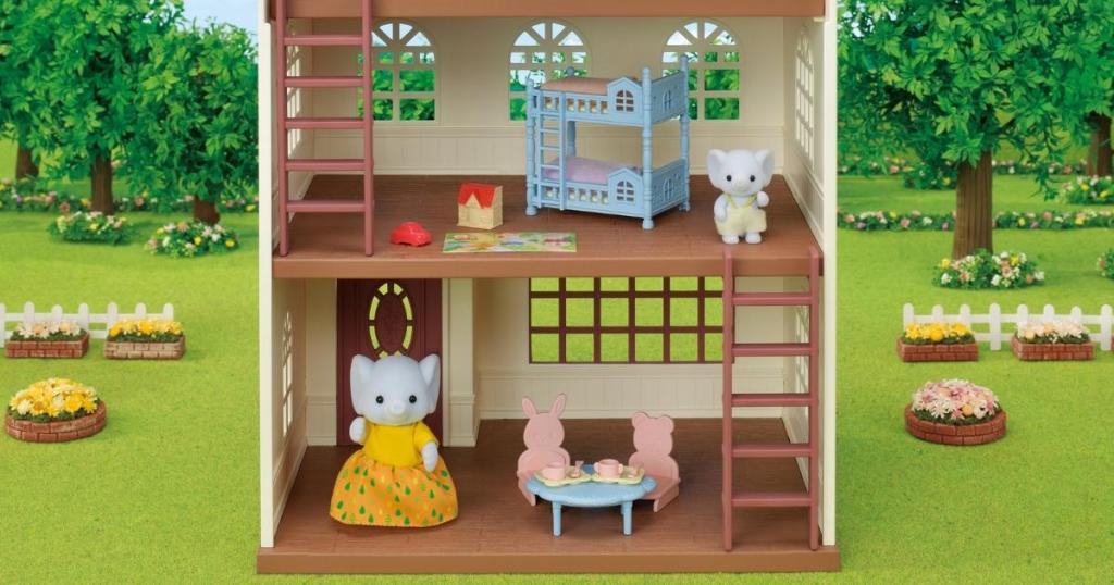 calico critters sky blue terrace gift set