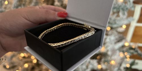 Cate & Chloe 18K Gold Plated Tennis Bracelet Only $19.95 Shipped | Available in White, Yellow or Rose Gold
