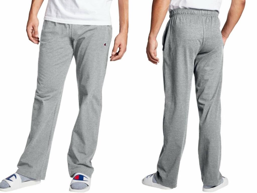 champion gray men's jersey pants