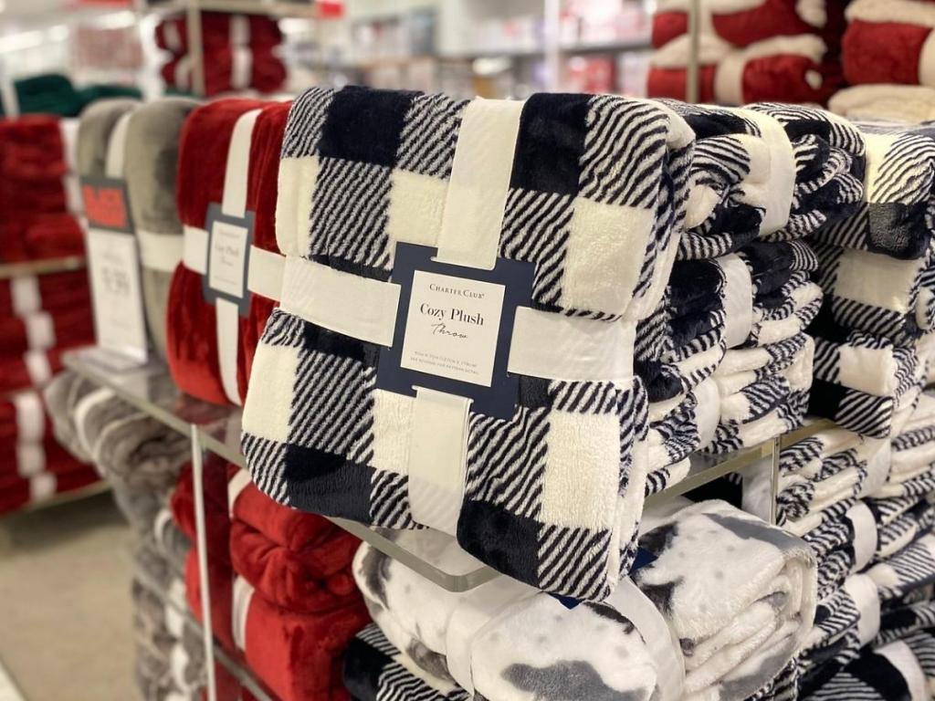 charter club plush throw blanket in store
