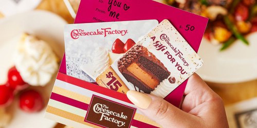 Free $15 Cheesecake Factory Bonus Card w/ Every $50 Gift Card Purchase (No Coupons Needed)