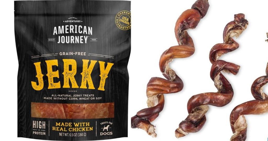american journey chicken jerky and curly bully sticks