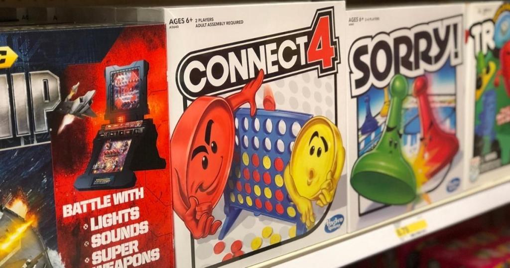 connect 4 game on store shelf