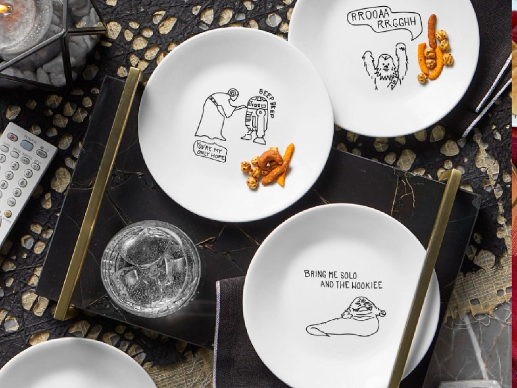 Corelle Star Wars Plates on table