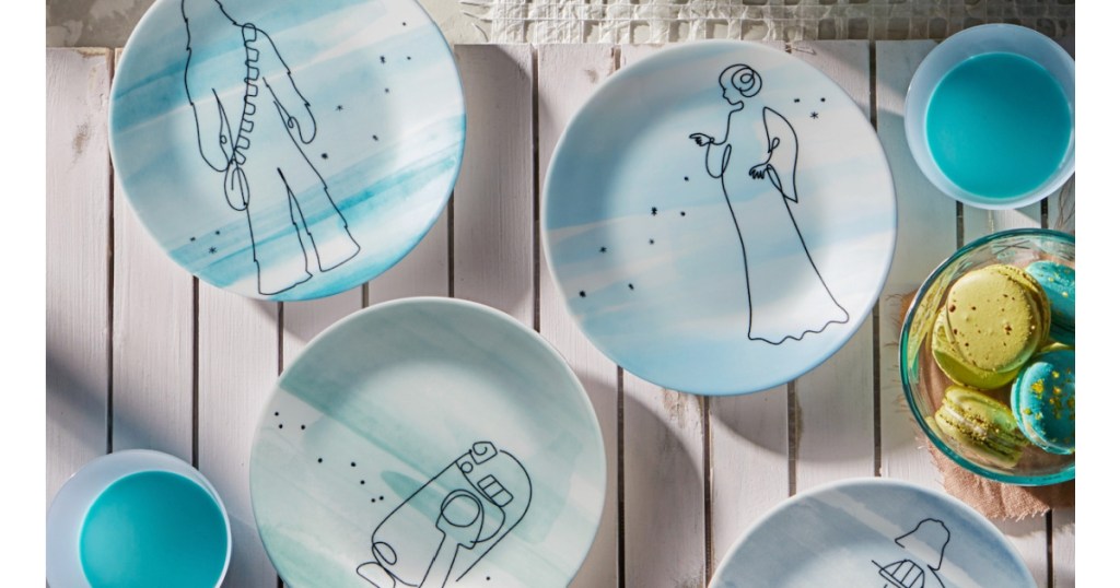 Corelle Star Wars plates displayed on table