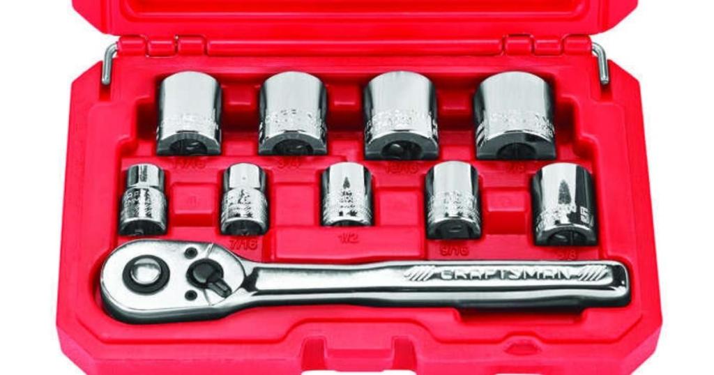 craftsman wrench assorted socket set 10 pieces