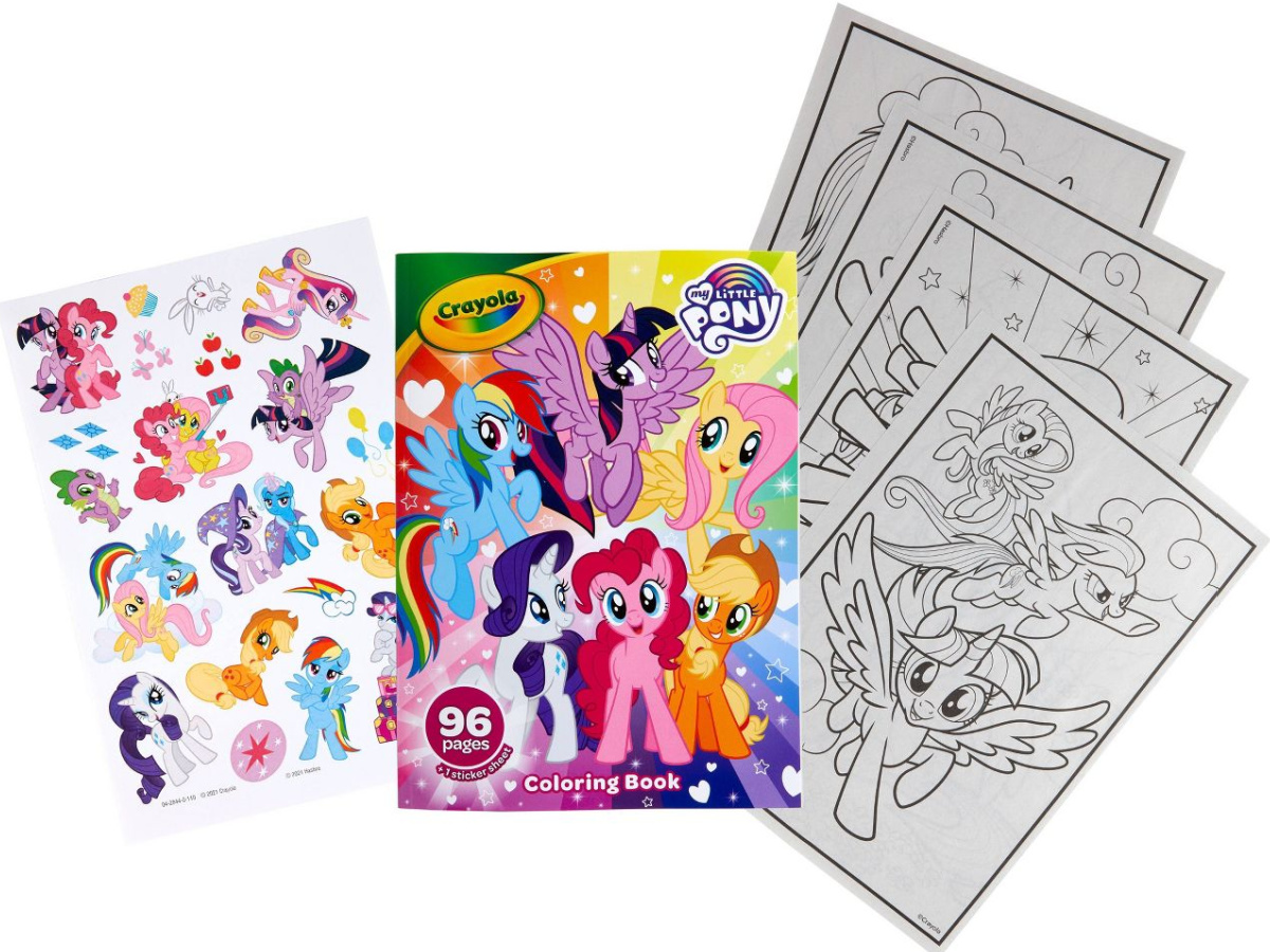 Crayola 96-Page My Little Pony Coloring Book w/ Stickers