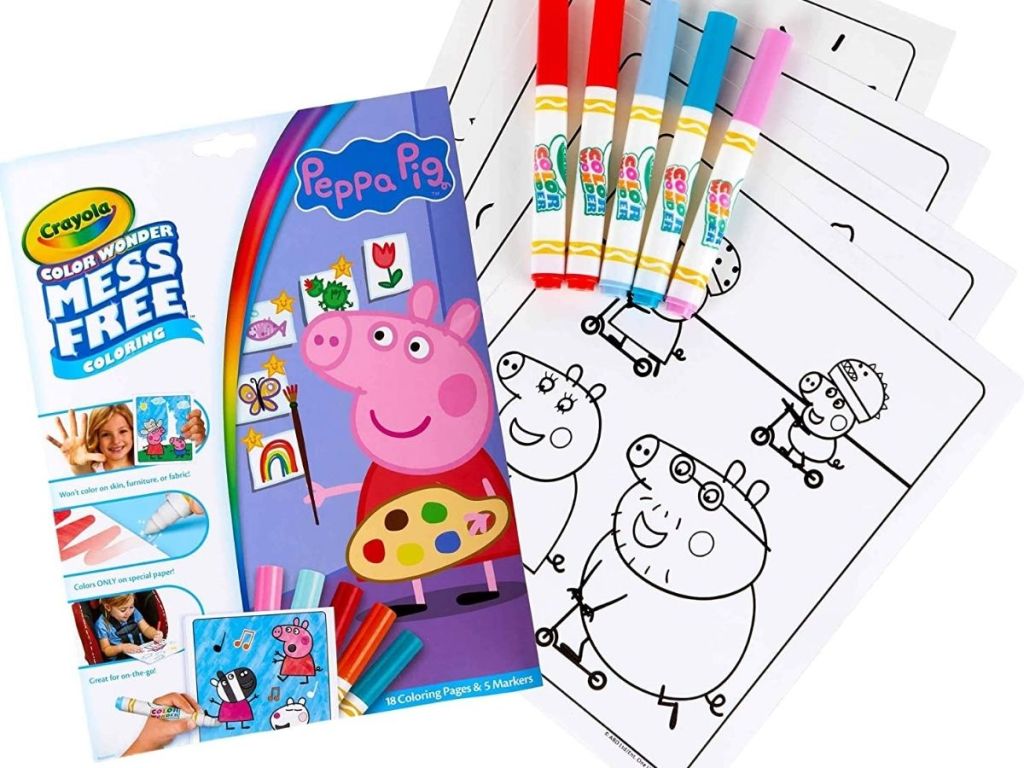 crayola color wonder mess free peppa pig coloring book