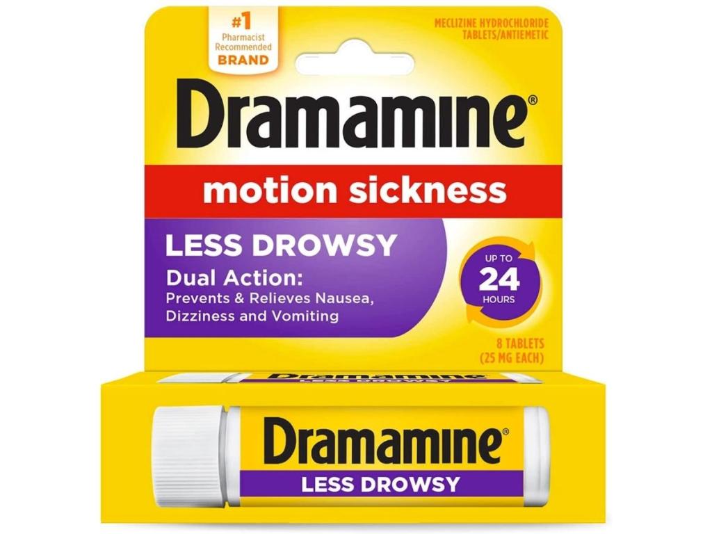 Dramamine Motion Sickness Less Drowsy 8-Count