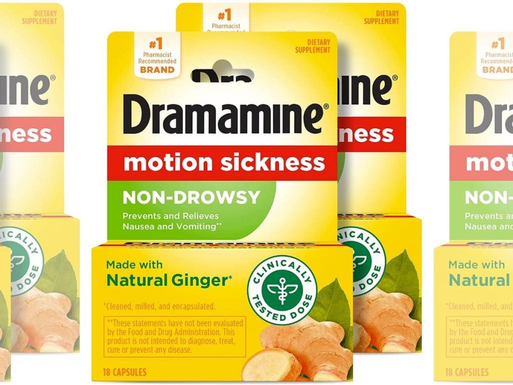 Dramamine Motion Sickness Non-Drowsy 18-Count 2-Pack