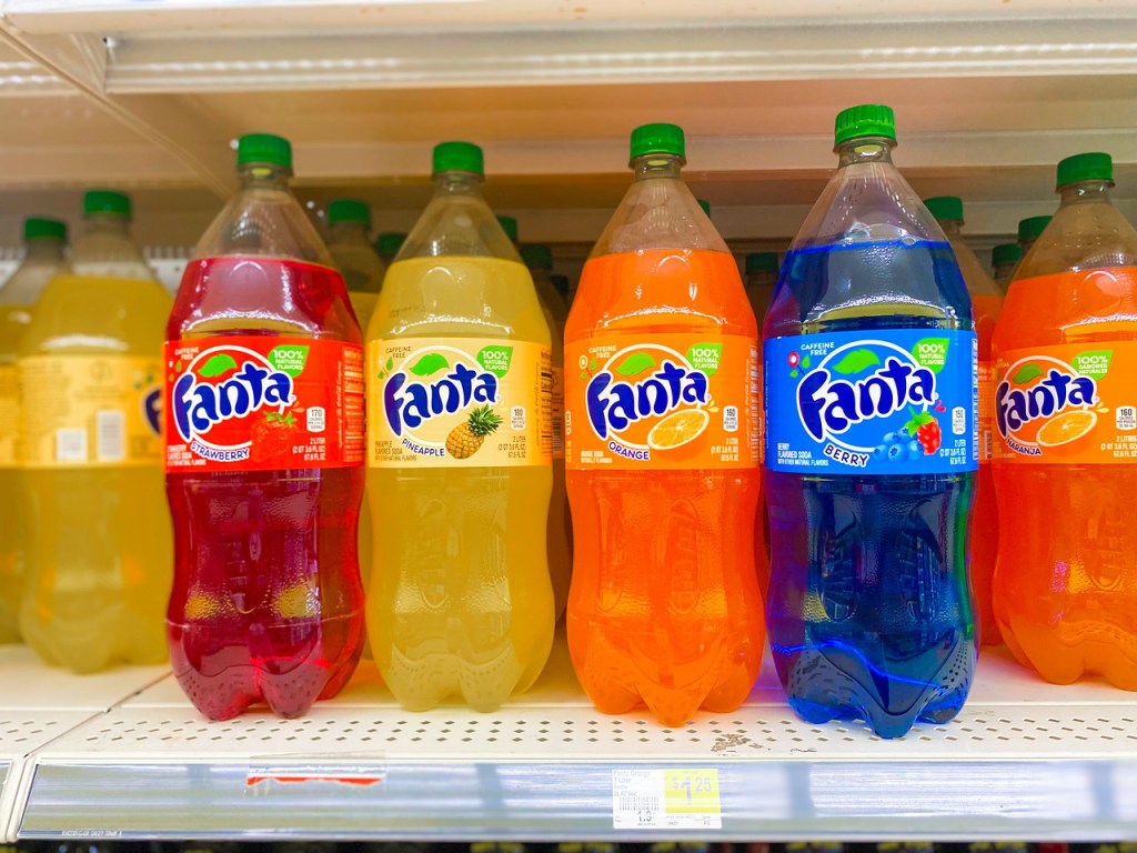 Fanta Sodas on store shelf