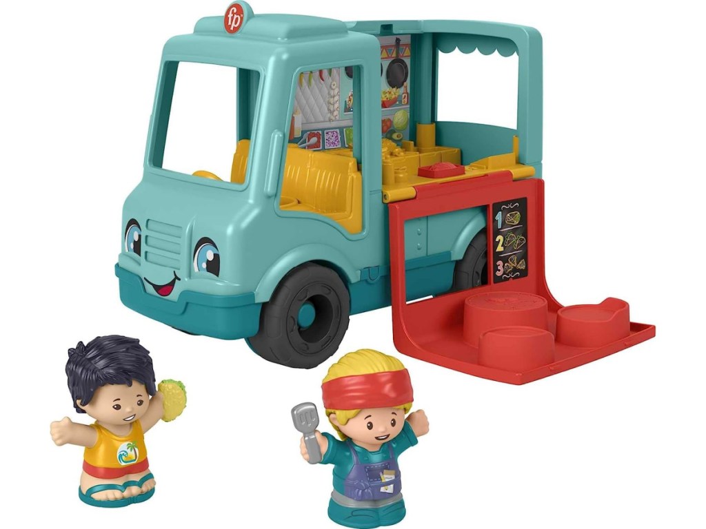 Fisher-Price Little People It Up Food Truck Vehicle with 2 Figures