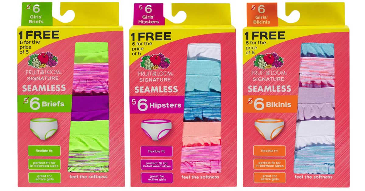 Fruit of the Loom Girls Underwear Multipacks from $5.35 on Kohls.com (Reg.  $18)