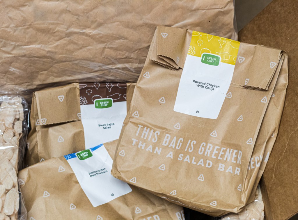 ingredients packaged for food delivery service