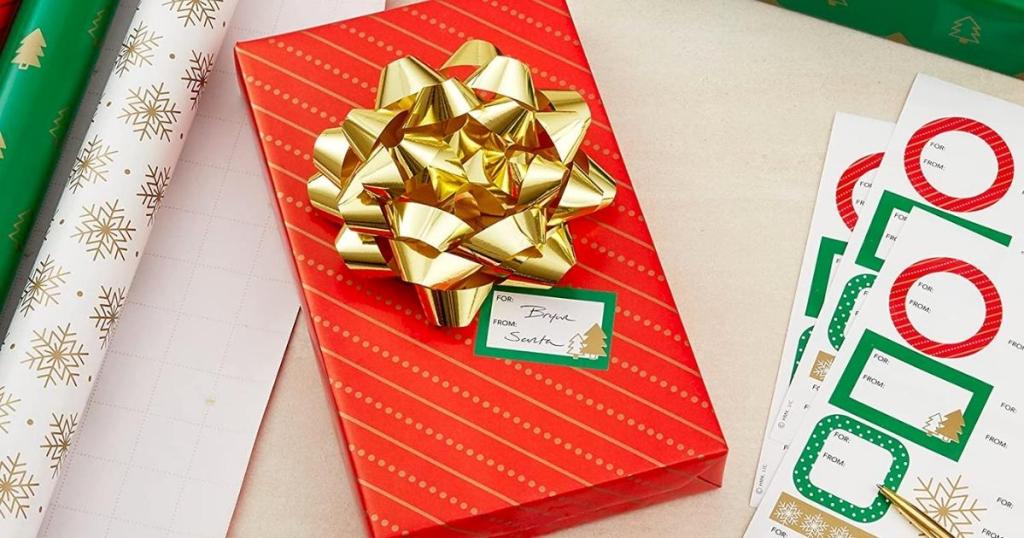 Hallmark Red, Green, and Gold Christmas Wrapping Paper Set