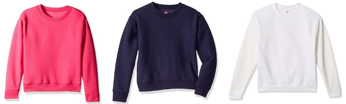 Hanes Girls' Big EcoSmart Graphic Sweatshirts